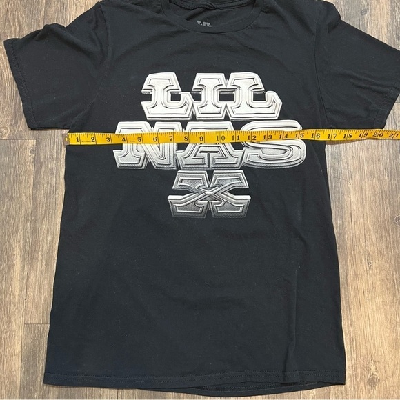 Unisex Lil Nas X Black Logo Front And Back Tee Shirt Size S - Picture 8 of 8